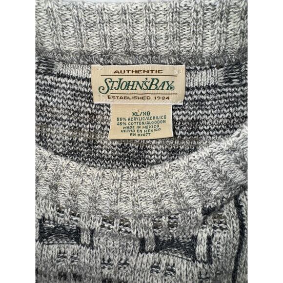 Vintage 90s Coogi Style Mens XL Grandpa Sweater Knit Cosby Dad Crewneck - Picture 4 of 8